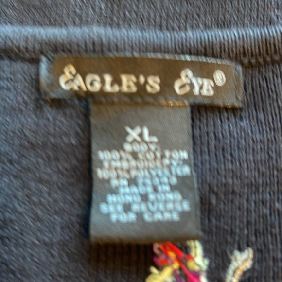 Eagle’s Eye Black Cardigan with Hula Dancers Size XL - Picture 3 of 4